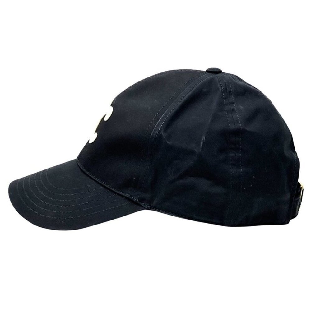 Celine Cap Women Men Brand Triomphe Canvas Black Simple Casual - Picture 2 of 13
